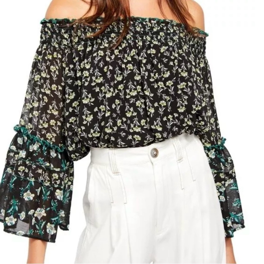 FREE PEOPLE Off Shoulder Rose Valley Top | Size Small